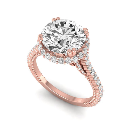 Princess Cluster Prong Set Lab Grown Diamond Engagement Ring