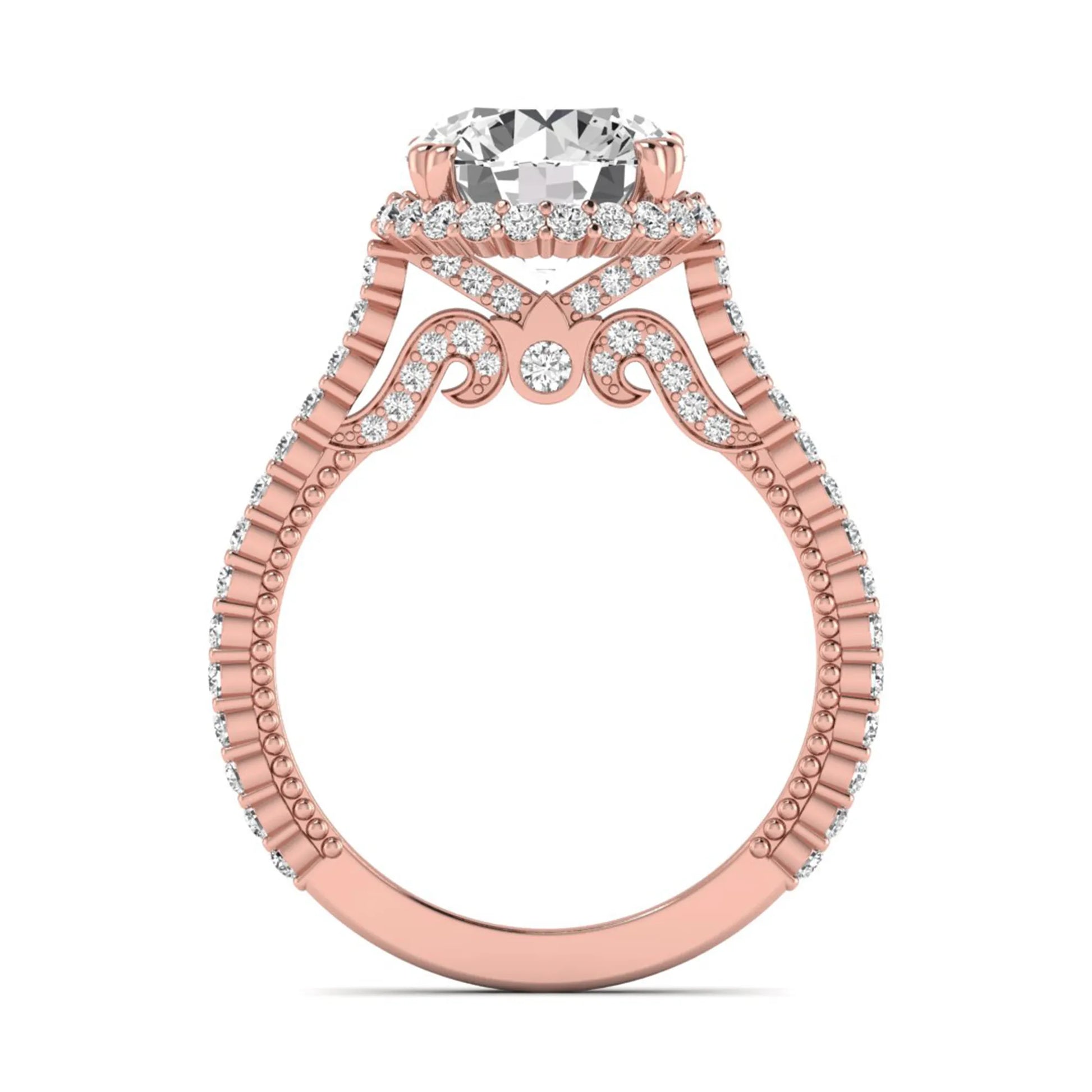 Princess Cluster Prong Set Lab Grown Diamond Engagement Ring