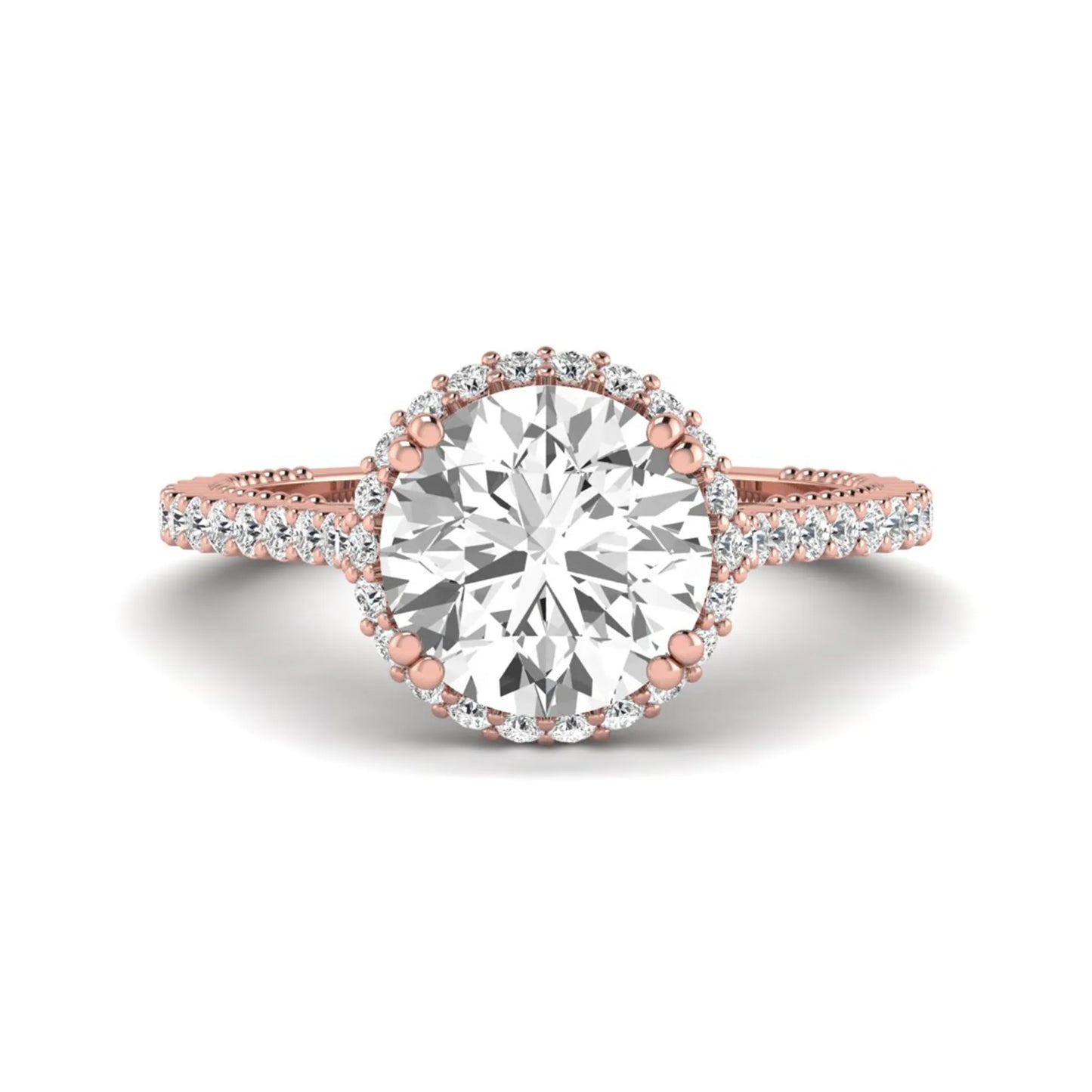 Princess Cluster Prong Set Lab Grown Diamond Engagement Ring