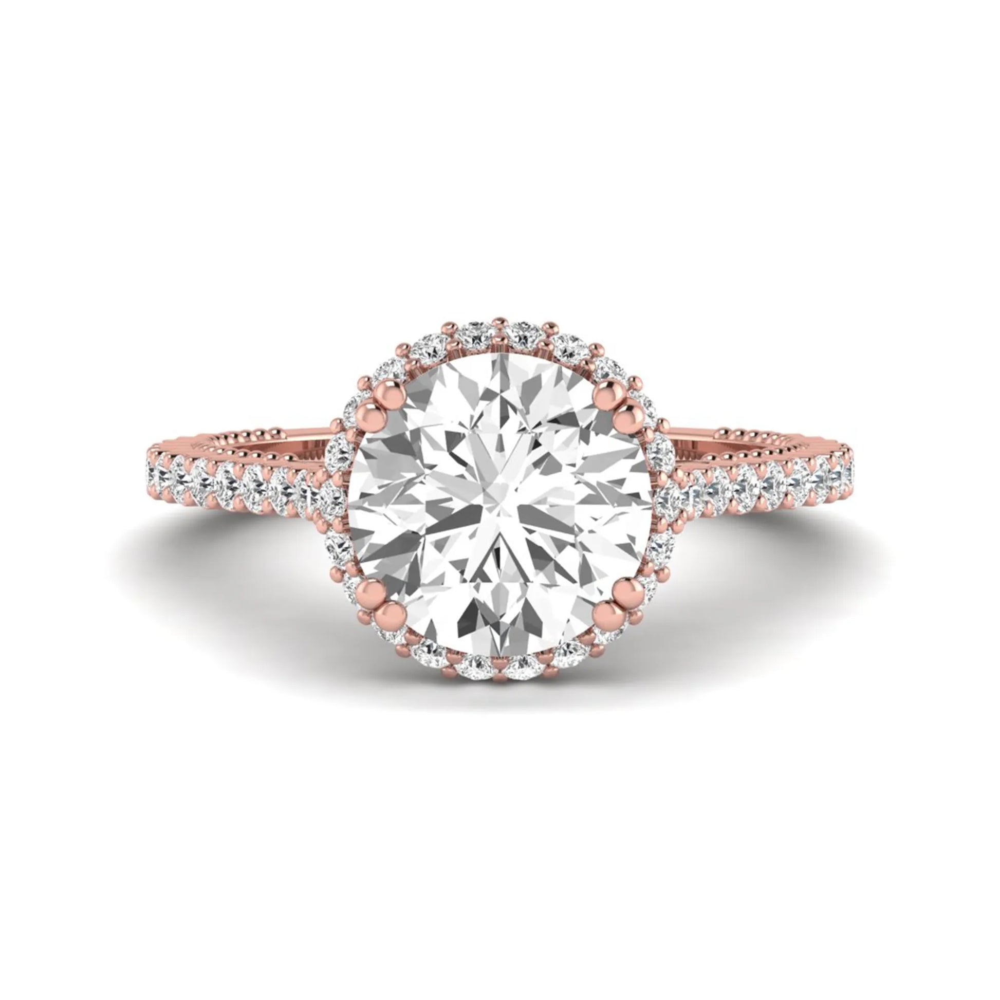 Princess Cluster Prong Set Lab Grown Diamond Engagement Ring