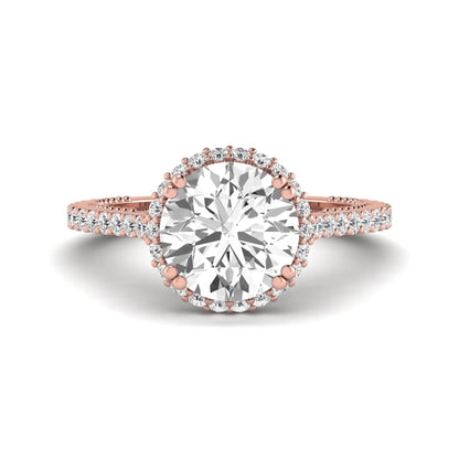 Princess Cluster Prong Set Lab Grown Diamond Engagement Ring