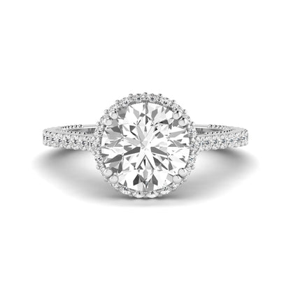 Princess Cluster Prong Set Lab Grown Diamond Engagement Ring