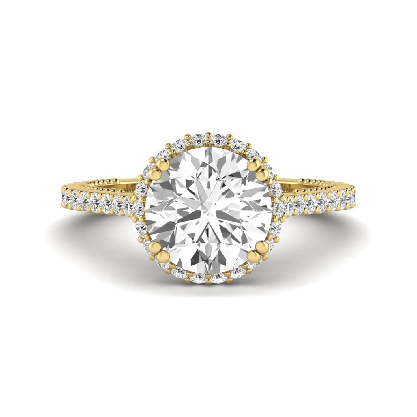 Princess Cluster Prong Set Lab Grown Diamond Engagement Ring