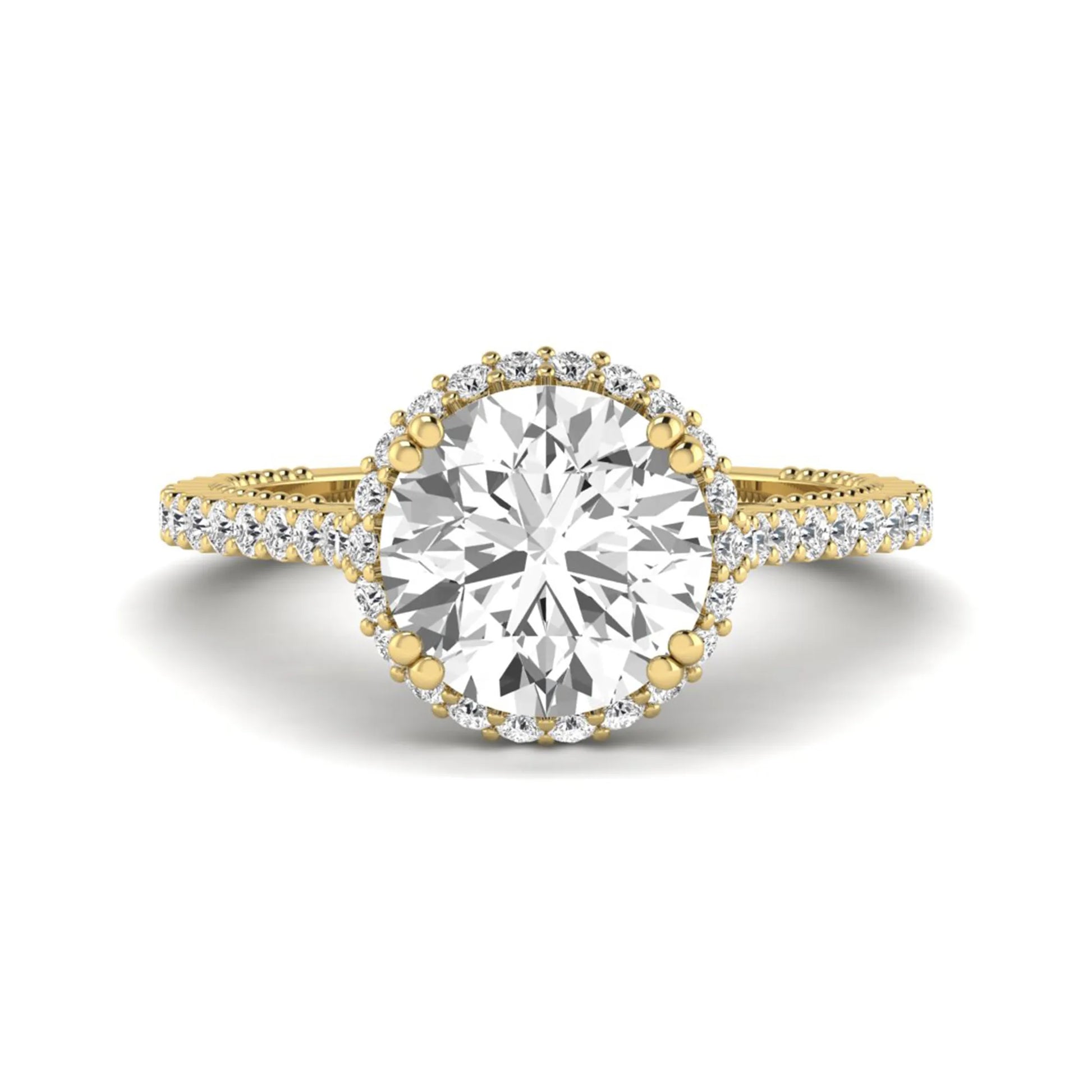 Princess Cluster Prong Set Lab Grown Diamond Engagement Ring