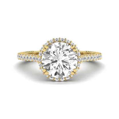 Princess Cluster Prong Set Lab Grown Diamond Engagement Ring
