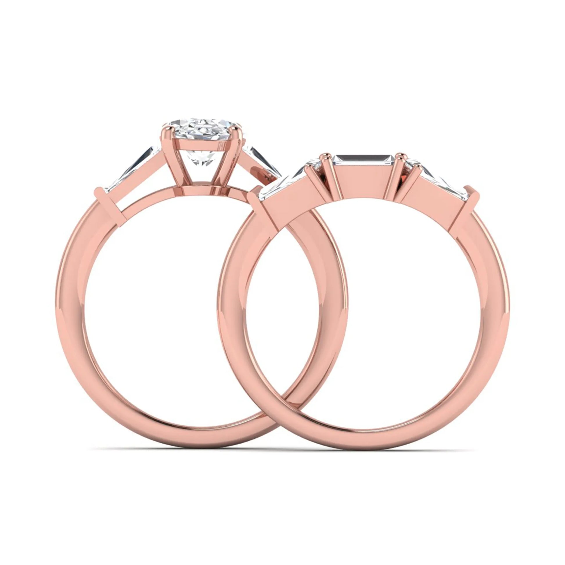 Princess Cluster Prong Set Lab Grown Diamond Engagement Ring