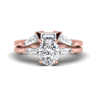 Princess Cluster Prong Set Lab Grown Diamond Engagement Ring