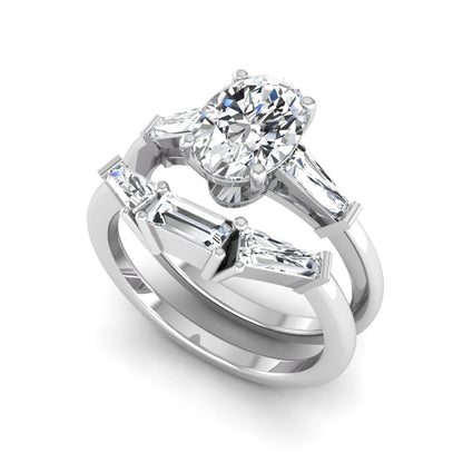 Princess Cluster Prong Set Lab Grown Diamond Engagement Ring