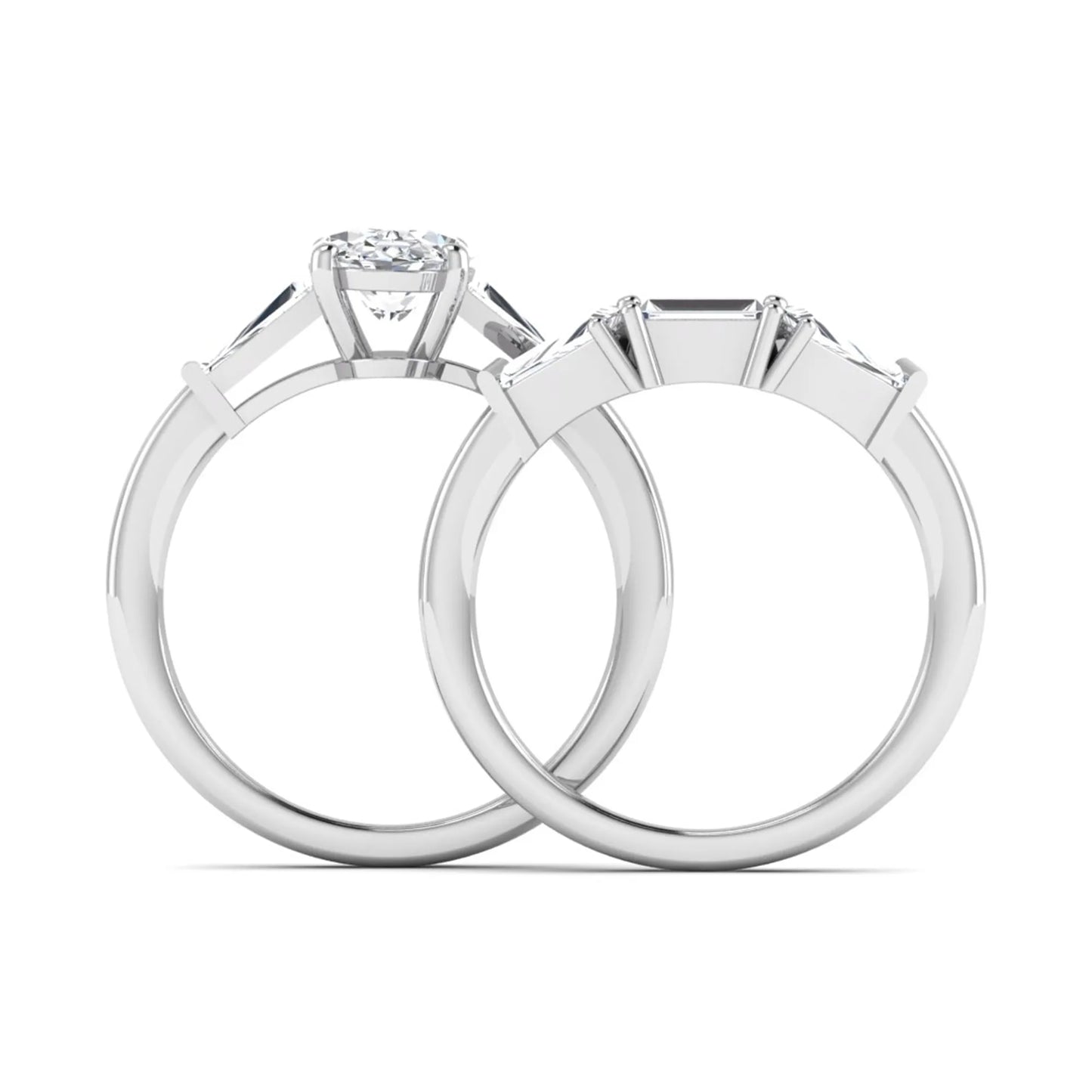 Princess Cluster Prong Set Lab Grown Diamond Engagement Ring