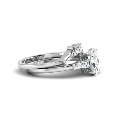 Princess Cluster Prong Set Lab Grown Diamond Engagement Ring