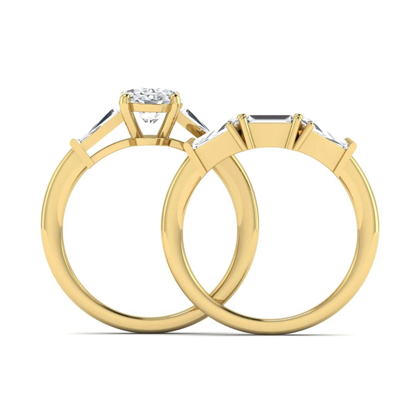 Princess Cluster Prong Set Lab Grown Diamond Engagement Ring