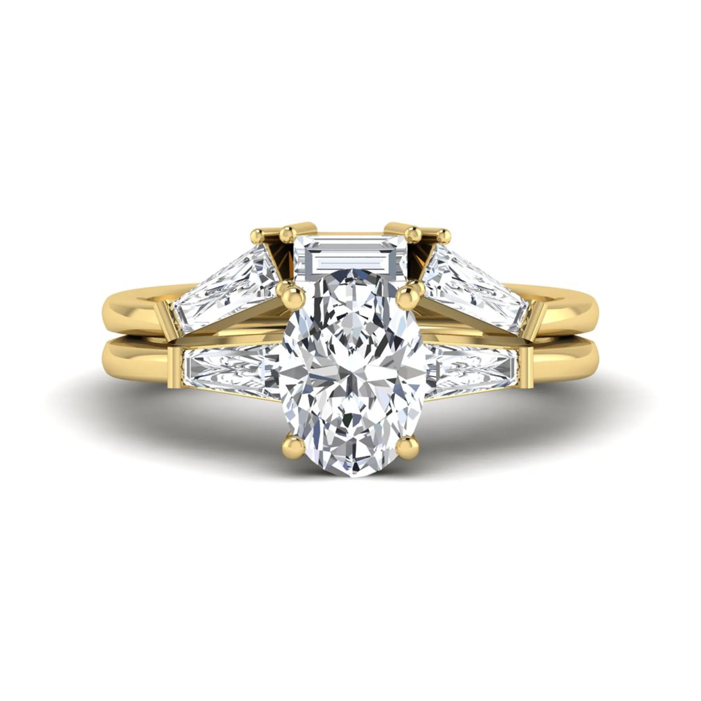 Princess Cluster Prong Set Lab Grown Diamond Engagement Ring