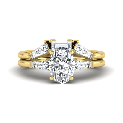Princess Cluster Prong Set Lab Grown Diamond Engagement Ring