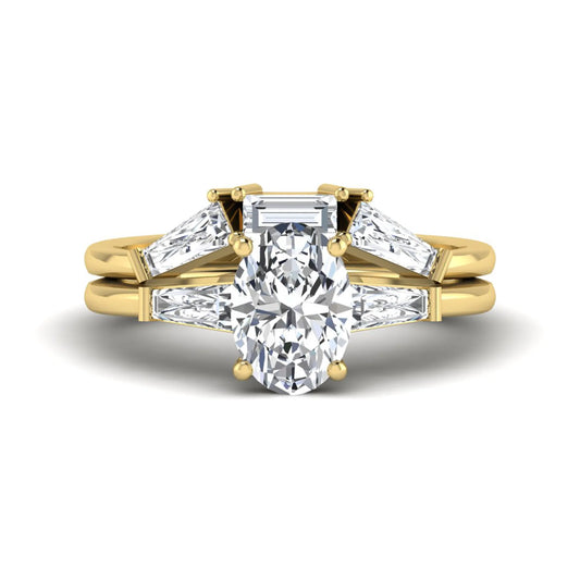 Princess Cluster Prong Set Lab Grown Diamond Engagement Ring