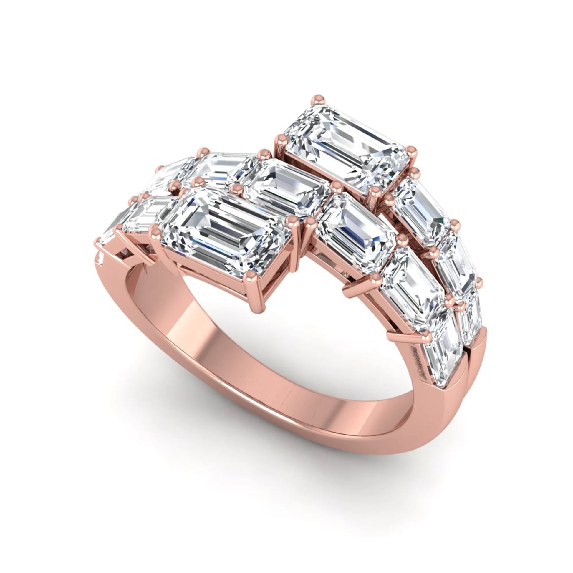 Princess Cluster Prong Set Lab Grown Diamond Engagement Ring