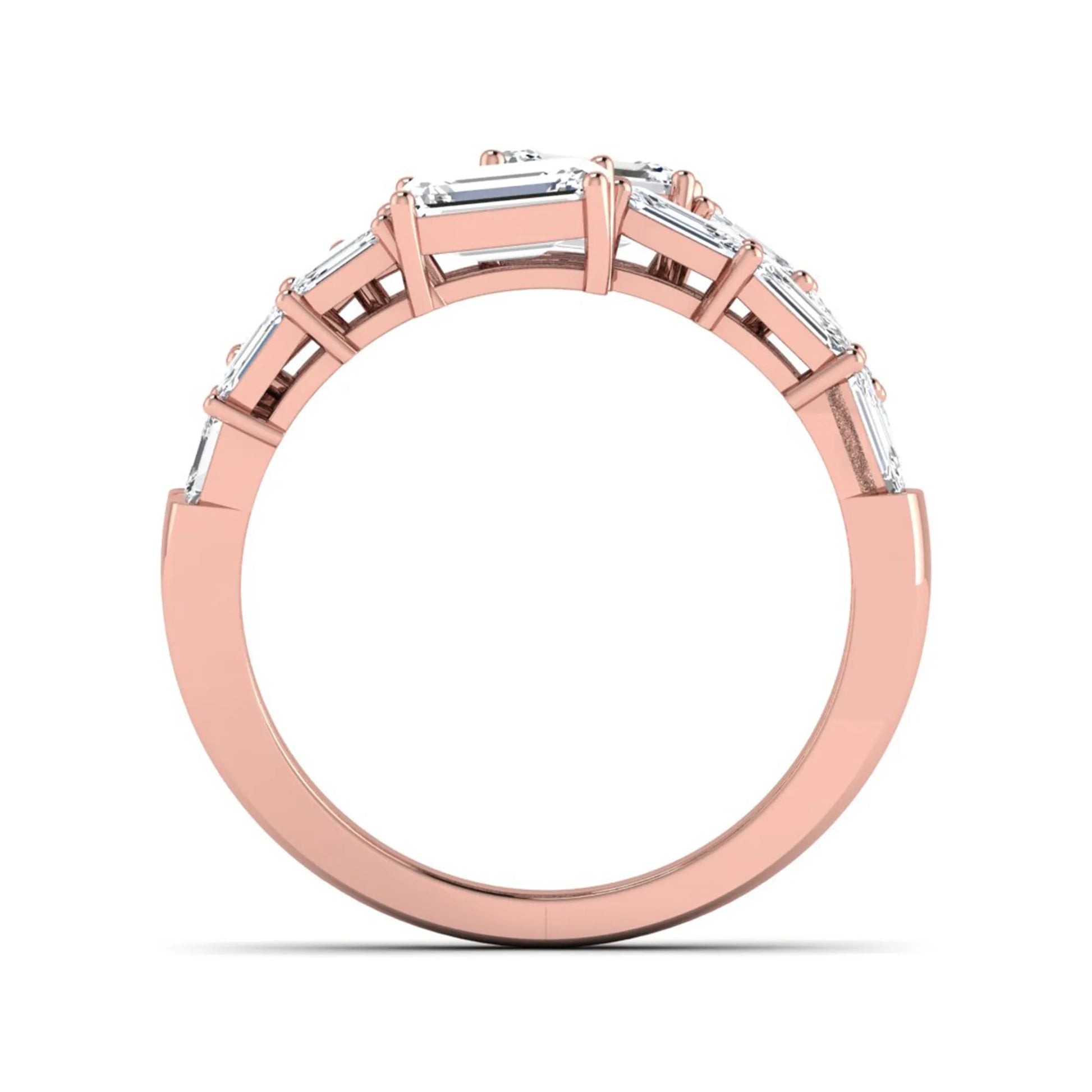 Princess Cluster Prong Set Lab Grown Diamond Engagement Ring