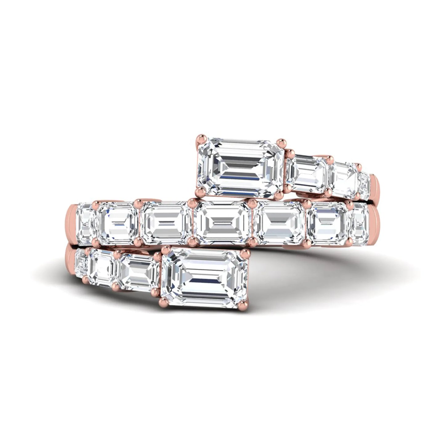 Princess Cluster Prong Set Lab Grown Diamond Engagement Ring