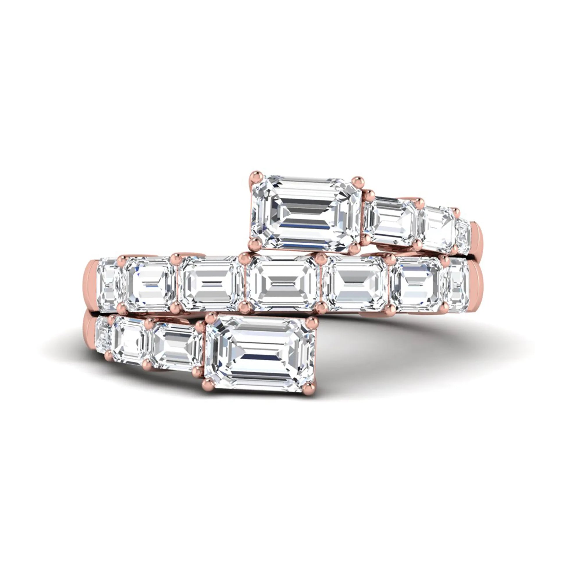 Princess Cluster Prong Set Lab Grown Diamond Engagement Ring