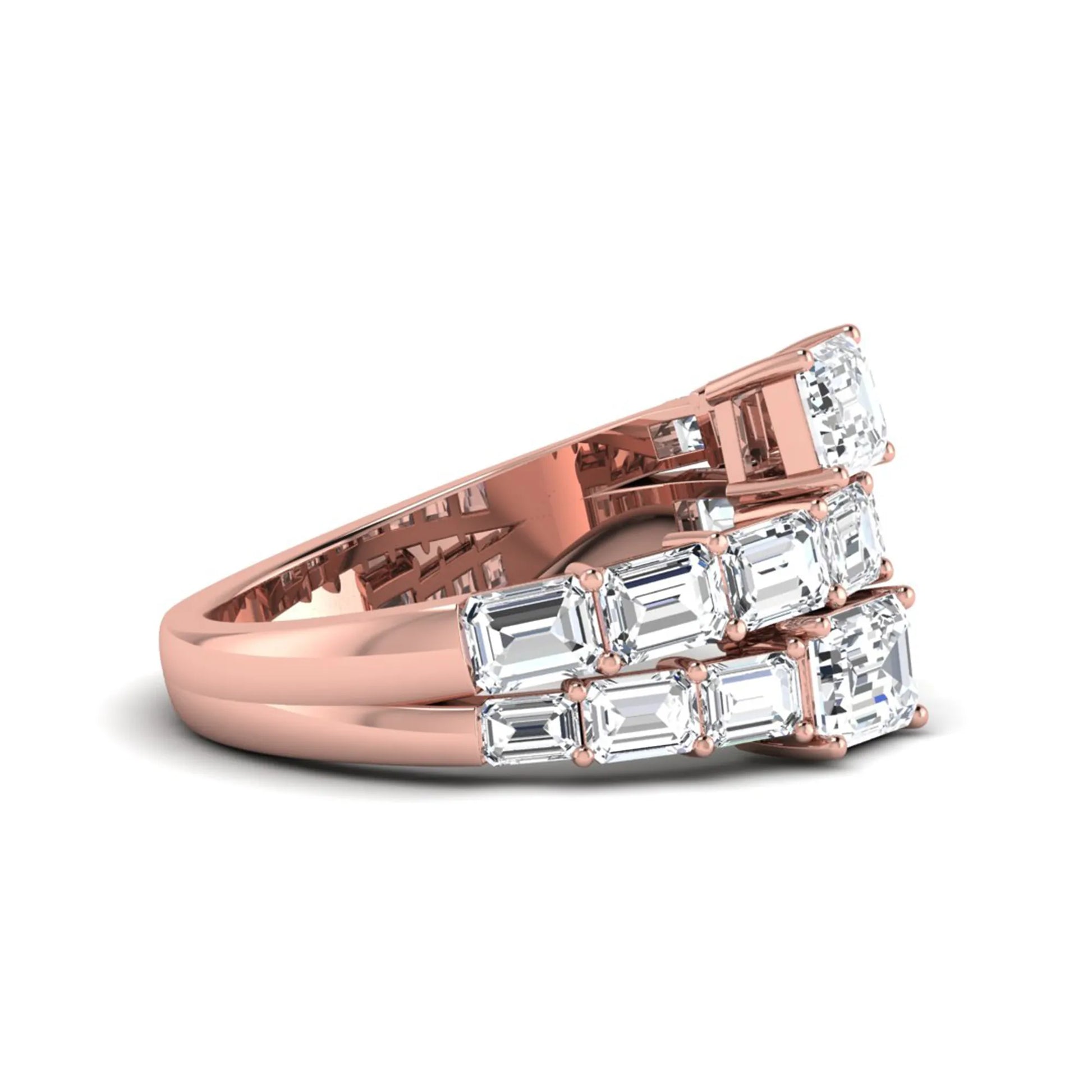 Princess Cluster Prong Set Lab Grown Diamond Engagement Ring