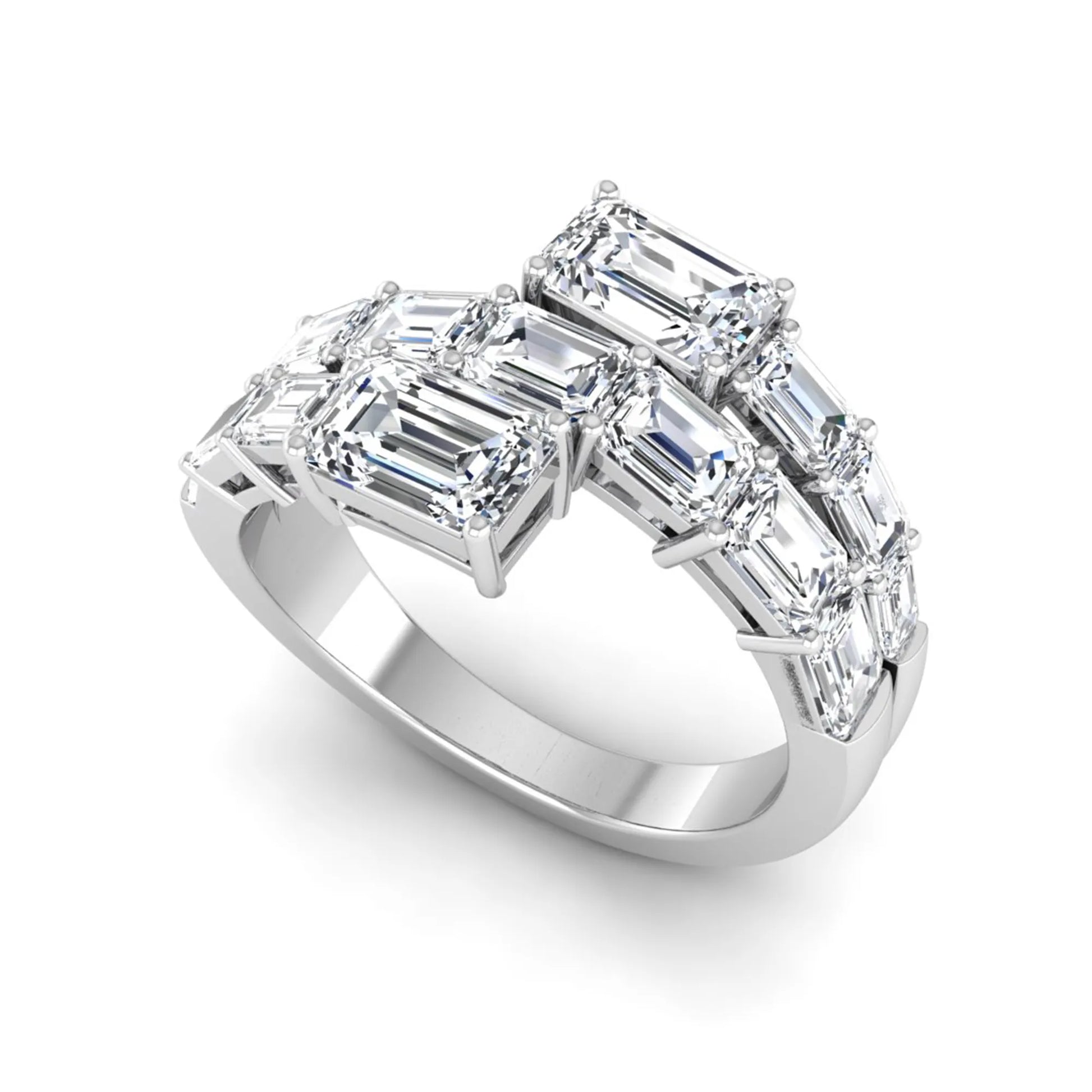 Princess Cluster Prong Set Lab Grown Diamond Engagement Ring