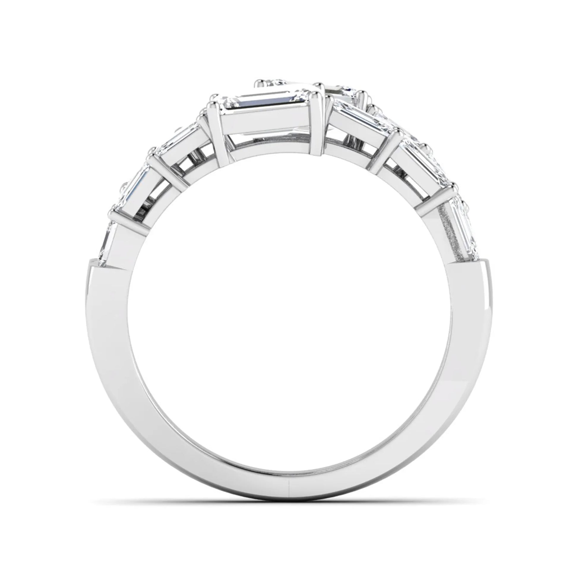 Princess Cluster Prong Set Lab Grown Diamond Engagement Ring