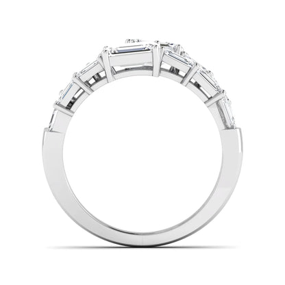 Princess Cluster Prong Set Lab Grown Diamond Engagement Ring