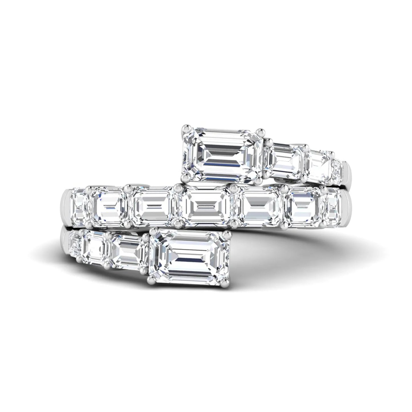 Princess Cluster Prong Set Lab Grown Diamond Engagement Ring