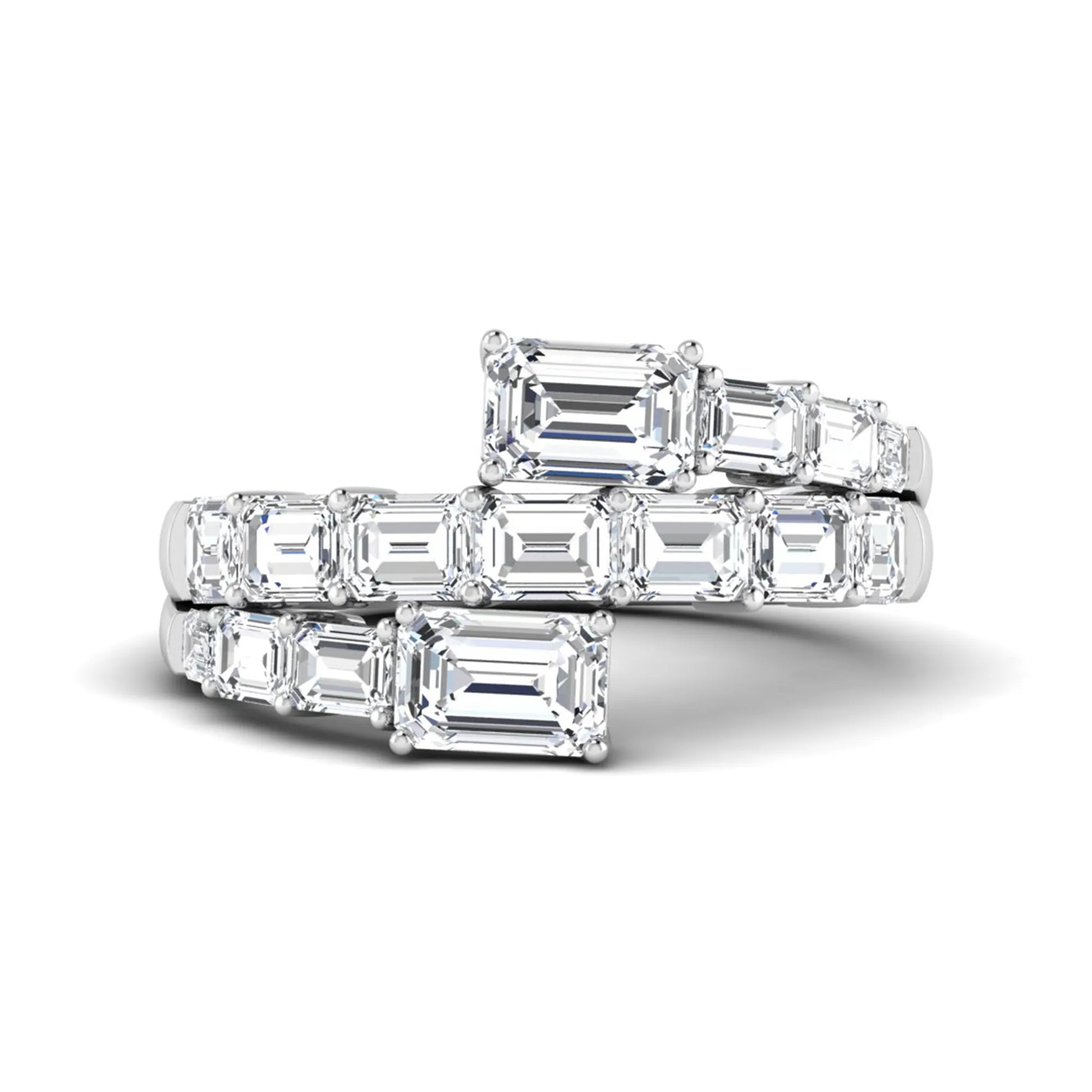 Princess Cluster Prong Set Lab Grown Diamond Engagement Ring