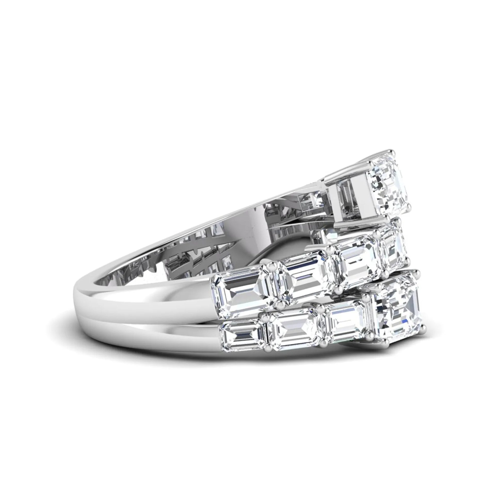 Princess Cluster Prong Set Lab Grown Diamond Engagement Ring