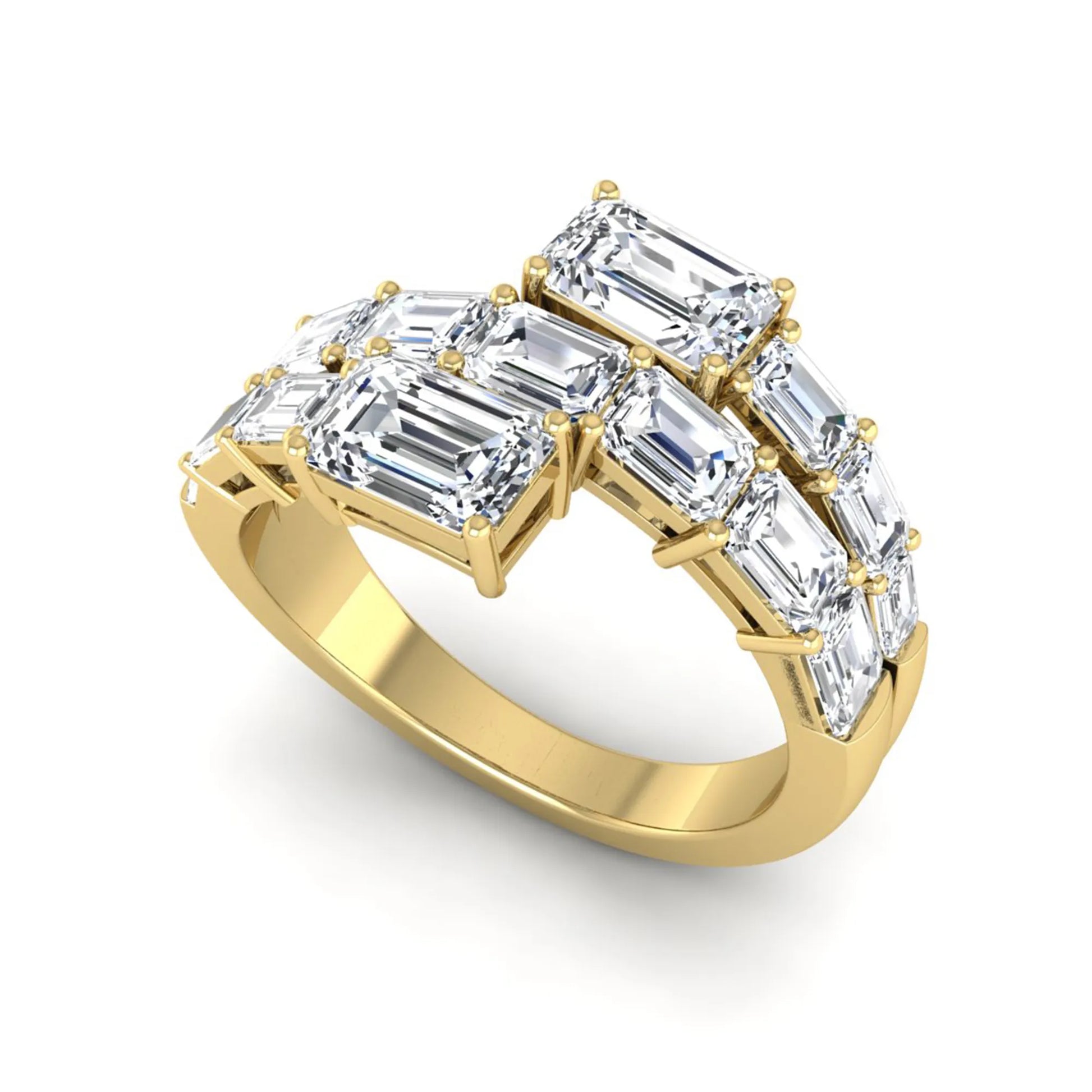 Princess Cluster Prong Set Lab Grown Diamond Engagement Ring
