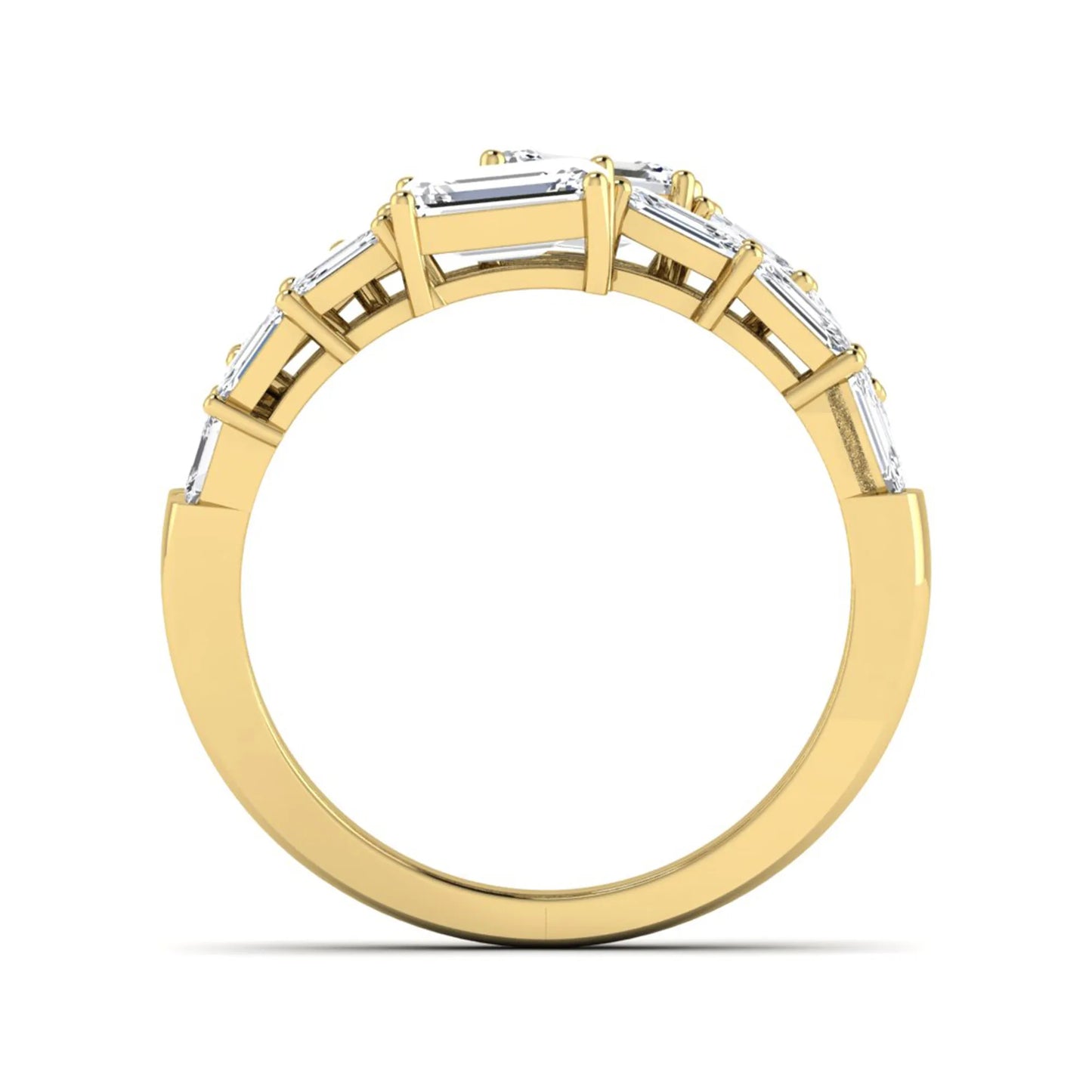 Princess Cluster Prong Set Lab Grown Diamond Engagement Ring