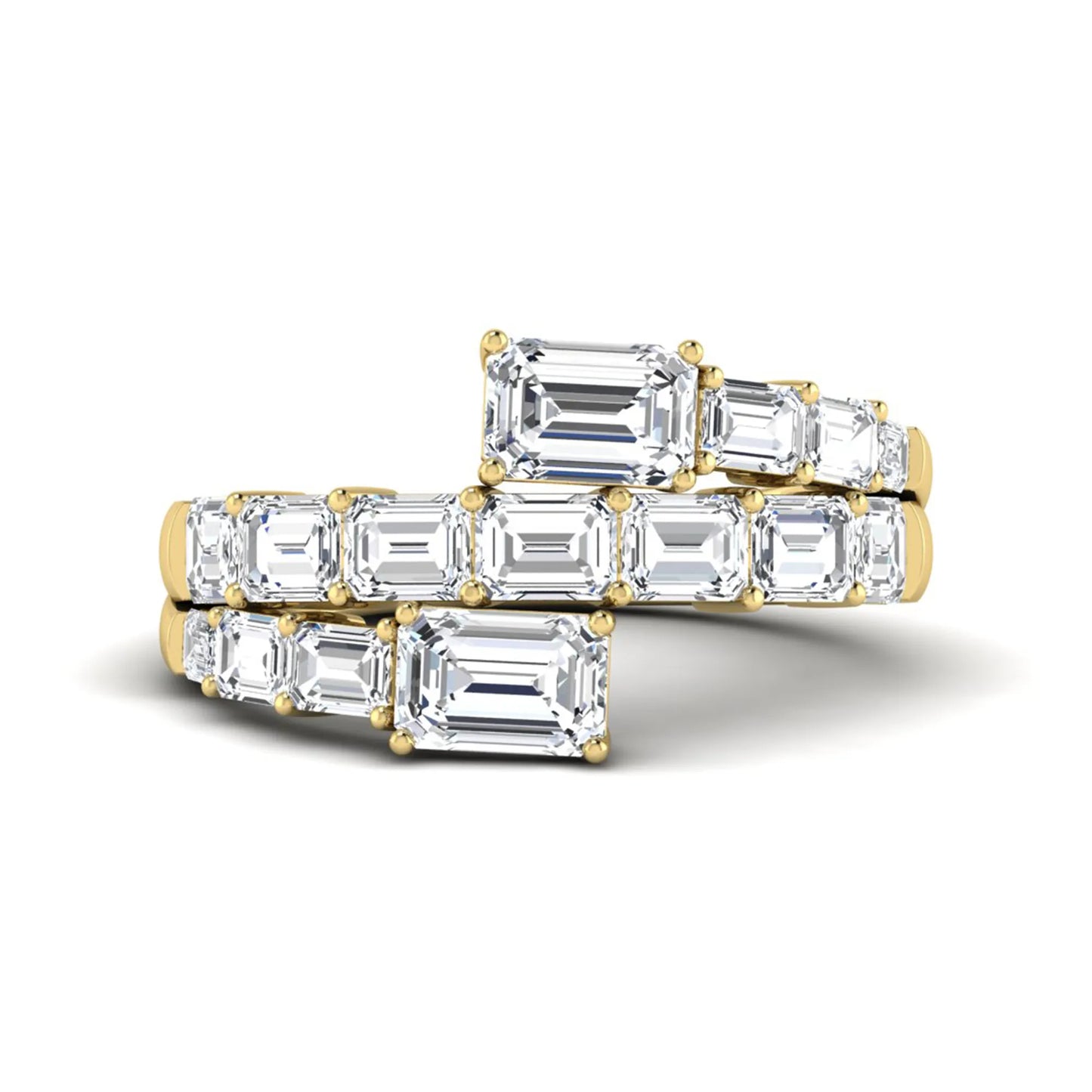 Princess Cluster Prong Set Lab Grown Diamond Engagement Ring