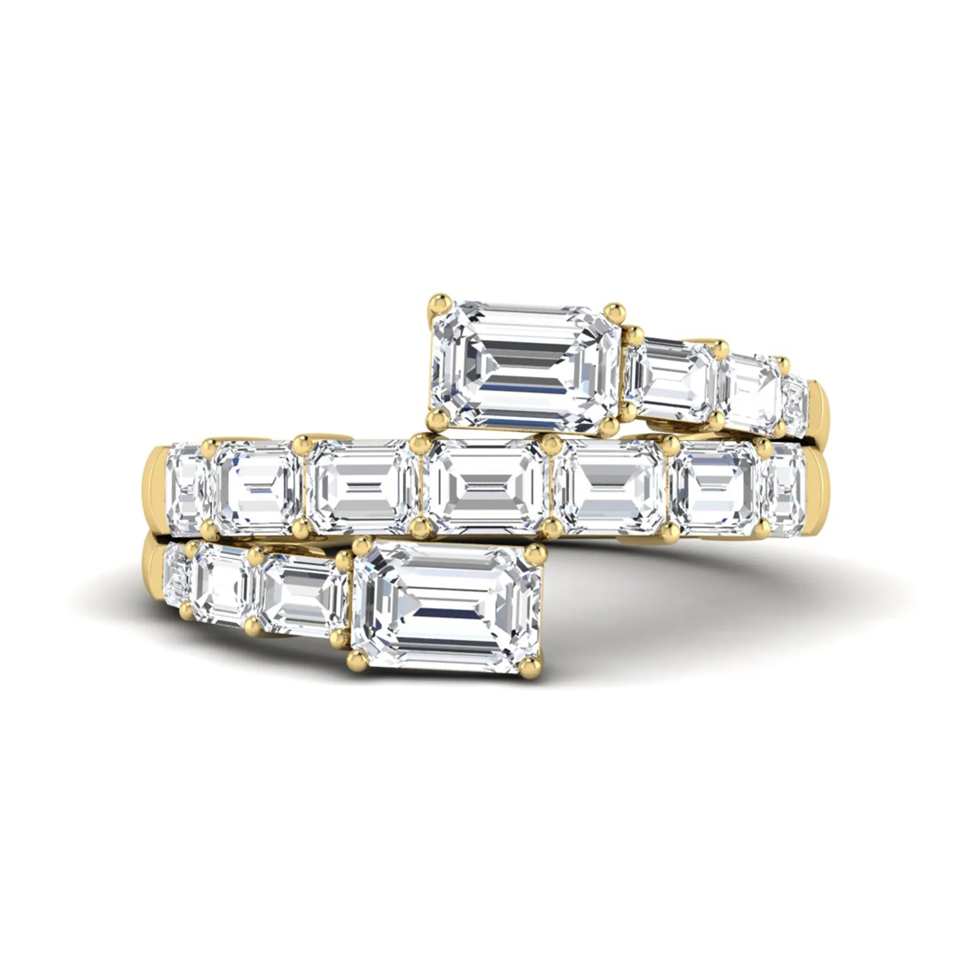 Princess Cluster Prong Set Lab Grown Diamond Engagement Ring
