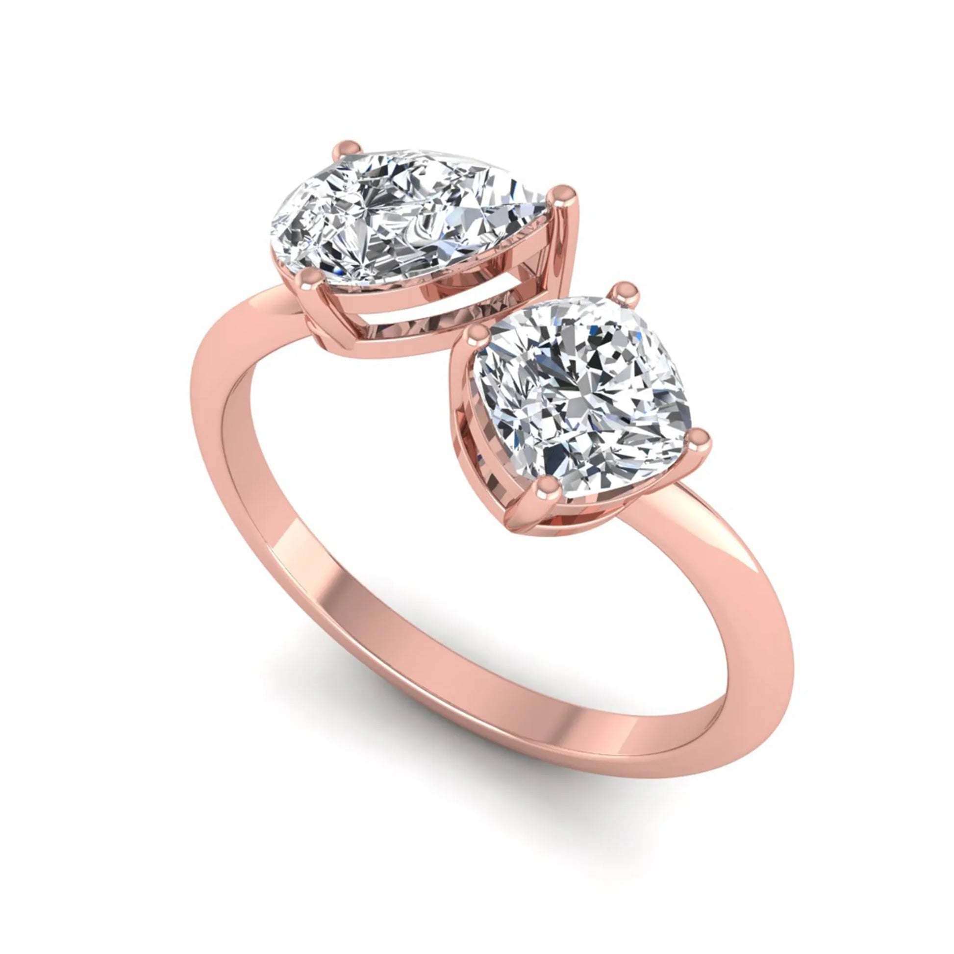 Princess Cluster Prong Set Lab Grown Diamond Engagement Ring