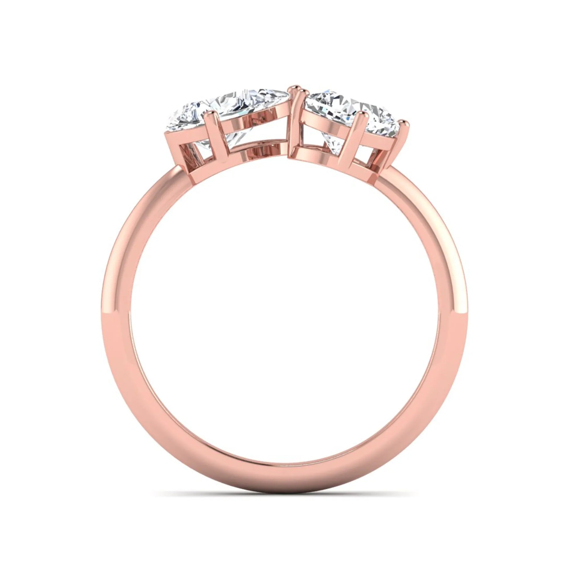 Princess Cluster Prong Set Lab Grown Diamond Engagement Ring
