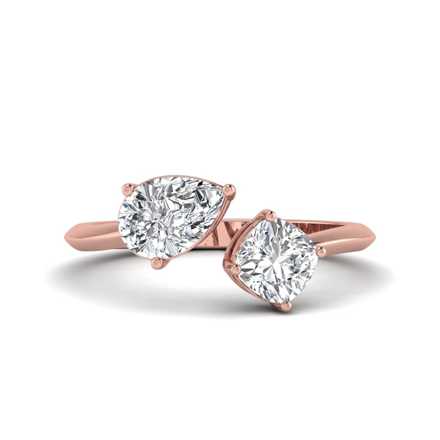 Princess Cluster Prong Set Lab Grown Diamond Engagement Ring