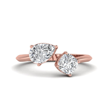Princess Cluster Prong Set Lab Grown Diamond Engagement Ring