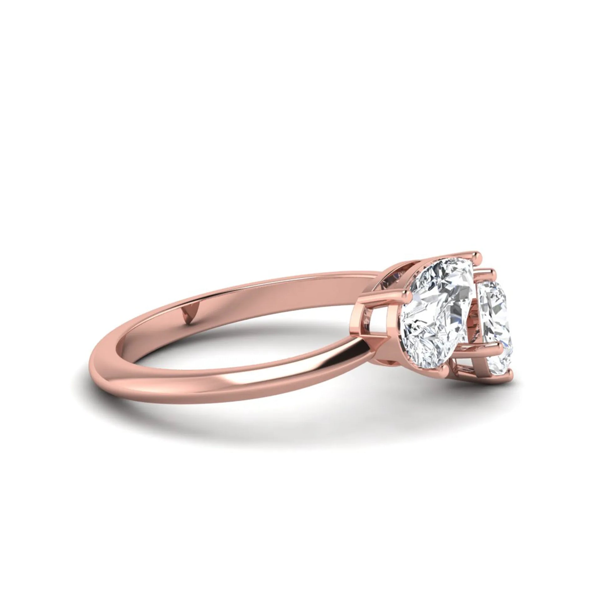 Princess Cluster Prong Set Lab Grown Diamond Engagement Ring