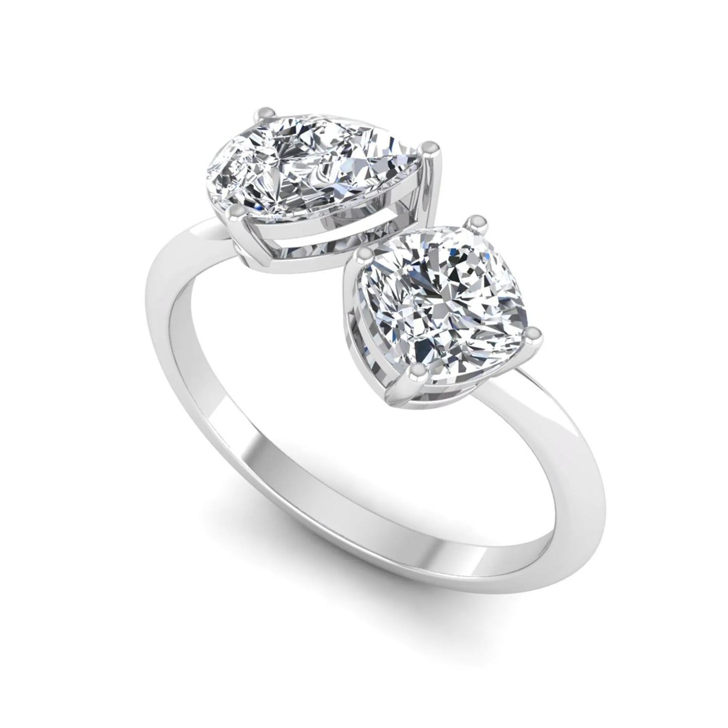 Princess Cluster Prong Set Lab Grown Diamond Engagement Ring