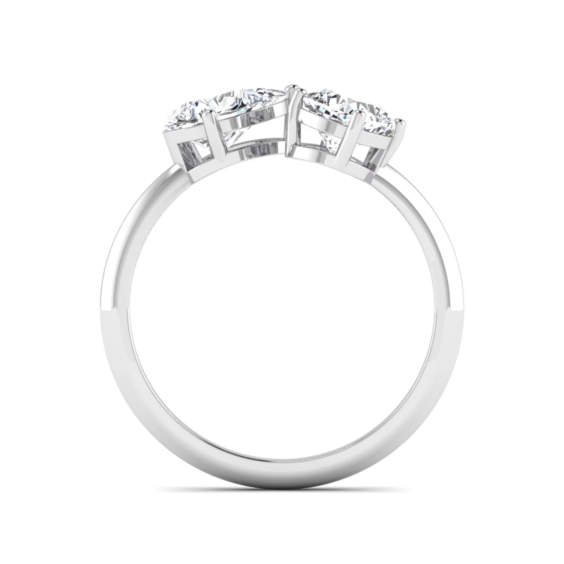 Princess Cluster Prong Set Lab Grown Diamond Engagement Ring