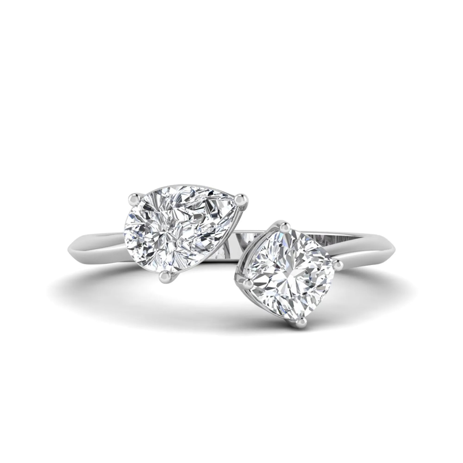 Princess Cluster Prong Set Lab Grown Diamond Engagement Ring
