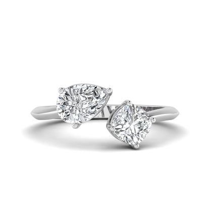 Princess Cluster Prong Set Lab Grown Diamond Engagement Ring