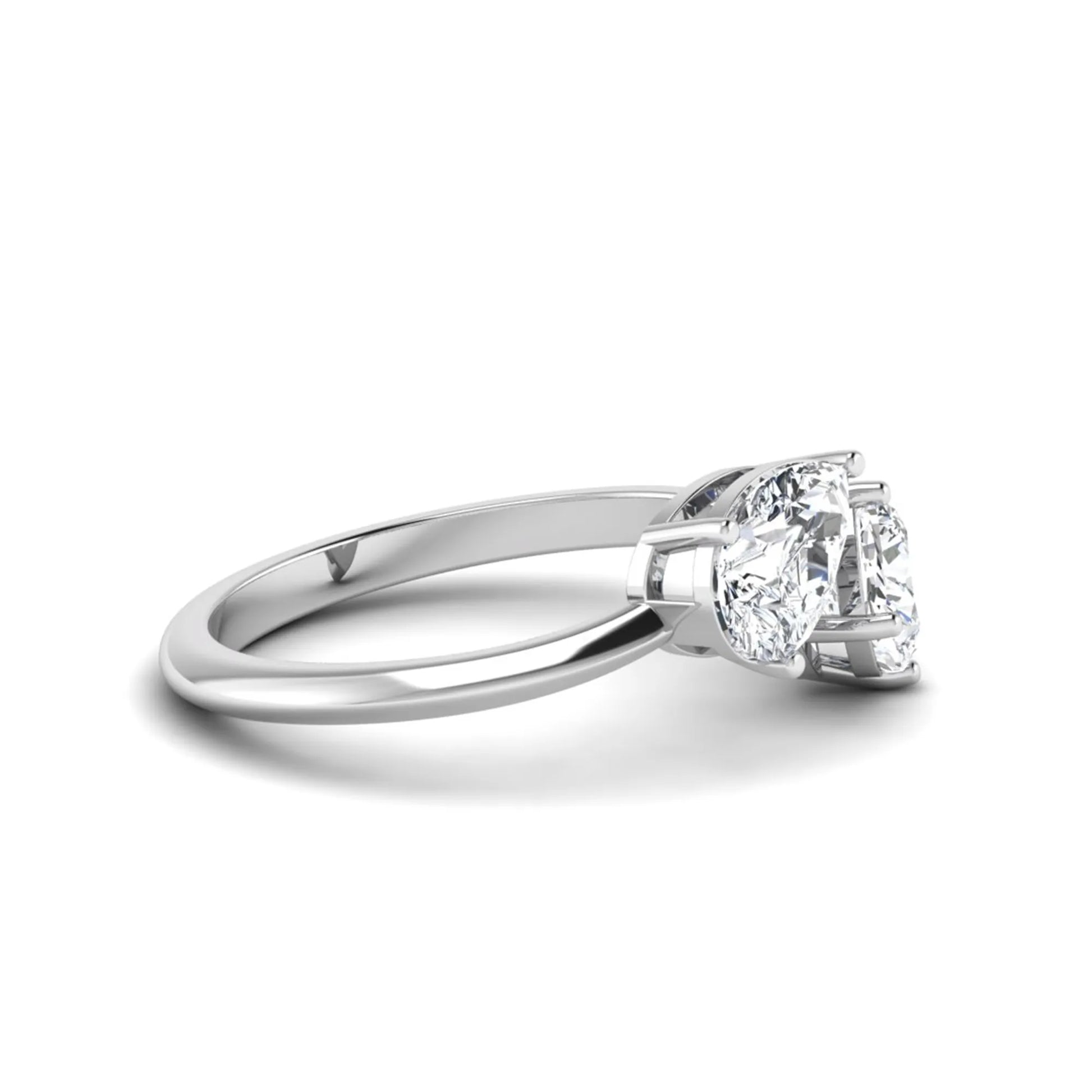Princess Cluster Prong Set Lab Grown Diamond Engagement Ring