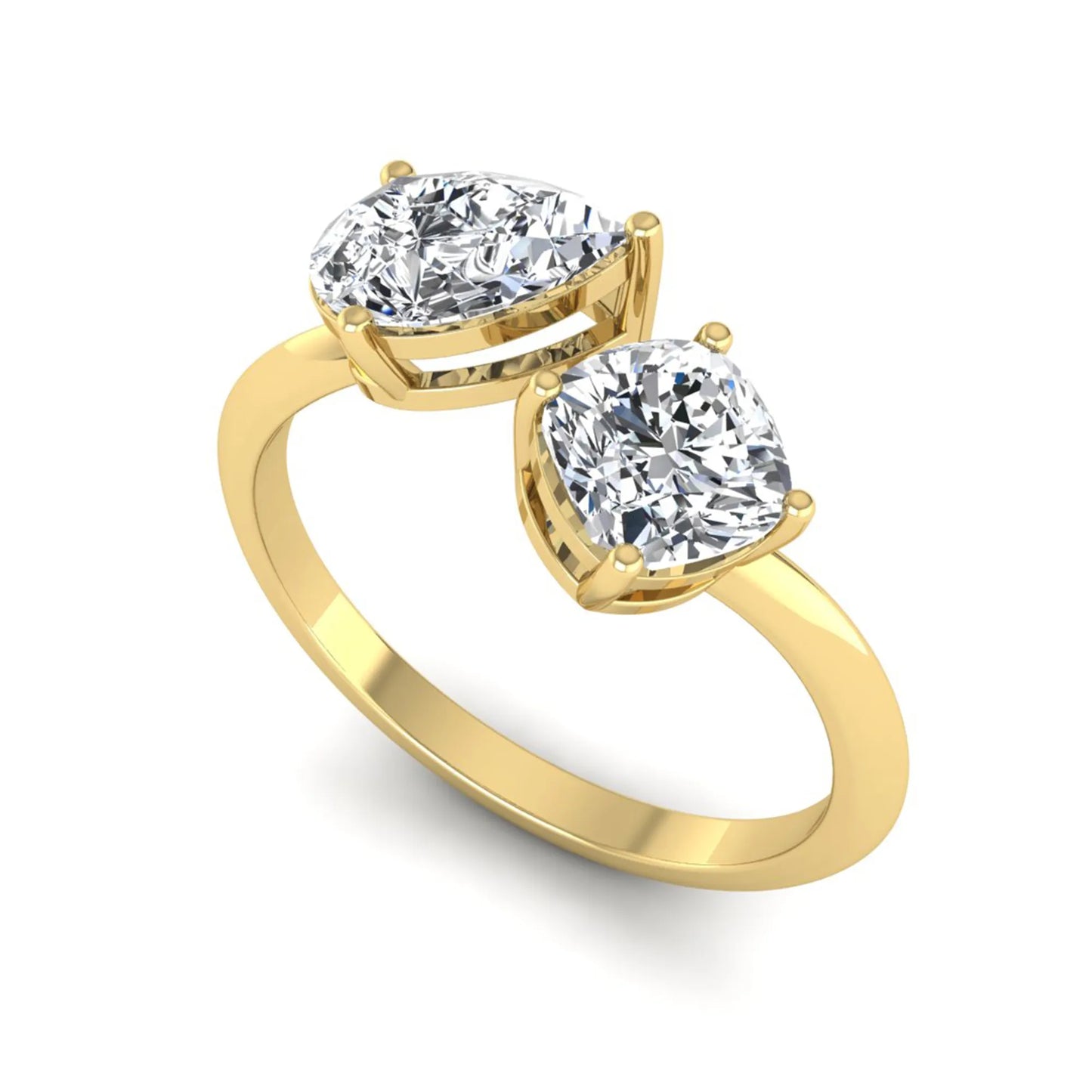 Princess Cluster Prong Set Lab Grown Diamond Engagement Ring