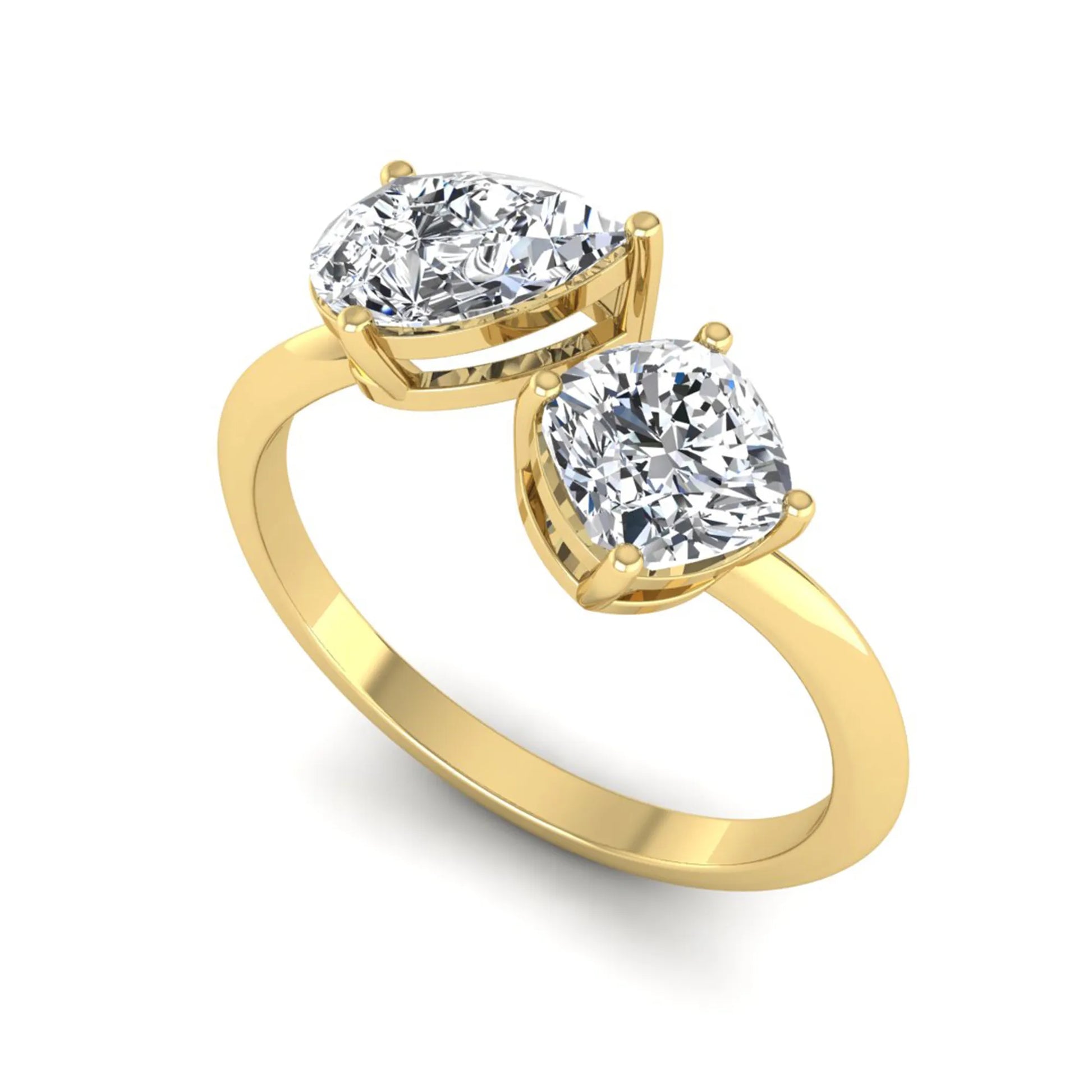 Princess Cluster Prong Set Lab Grown Diamond Engagement Ring