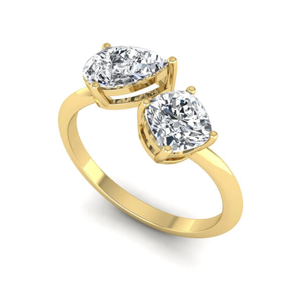 Princess Cluster Prong Set Lab Grown Diamond Engagement Ring