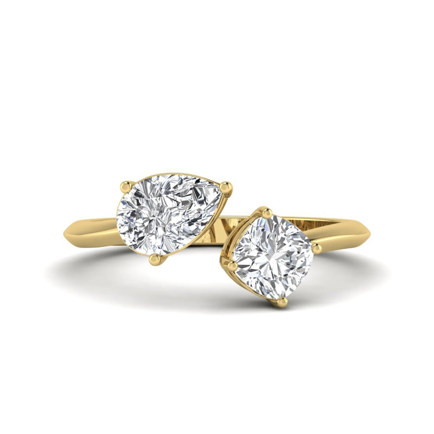 Princess Cluster Prong Set Lab Grown Diamond Engagement Ring