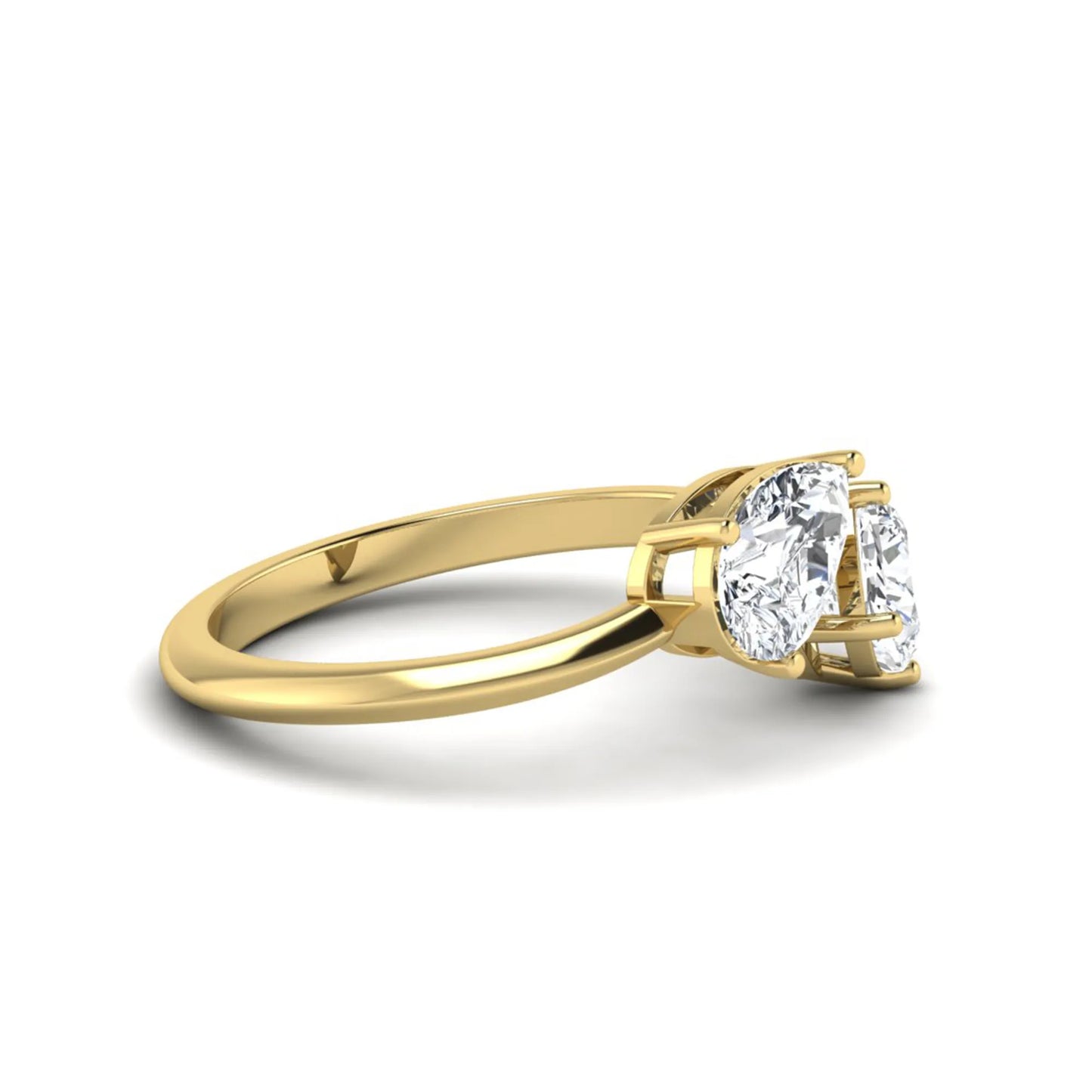 Princess Cluster Prong Set Lab Grown Diamond Engagement Ring