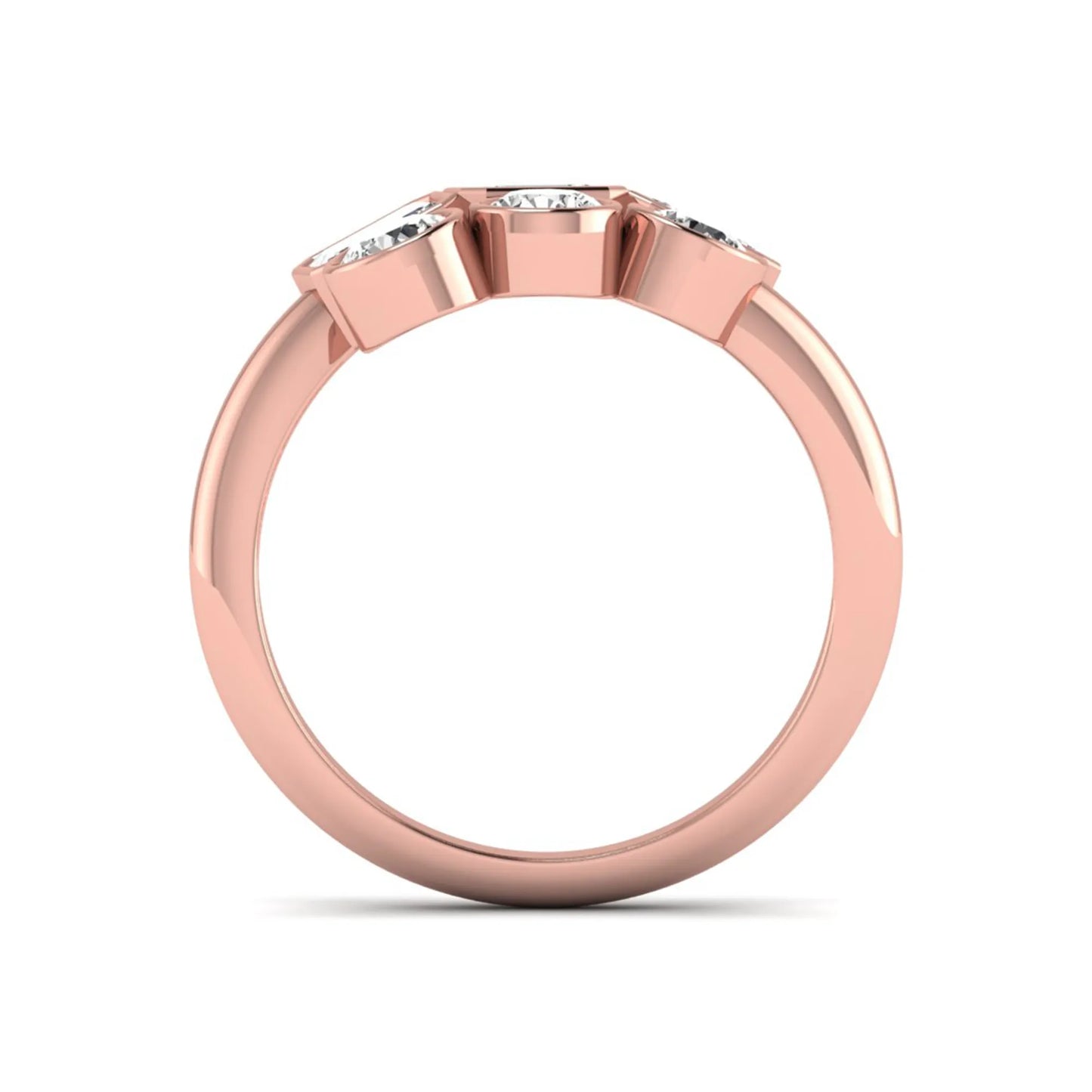 Princess Cluster Prong Set Lab Grown Diamond Engagement Ring