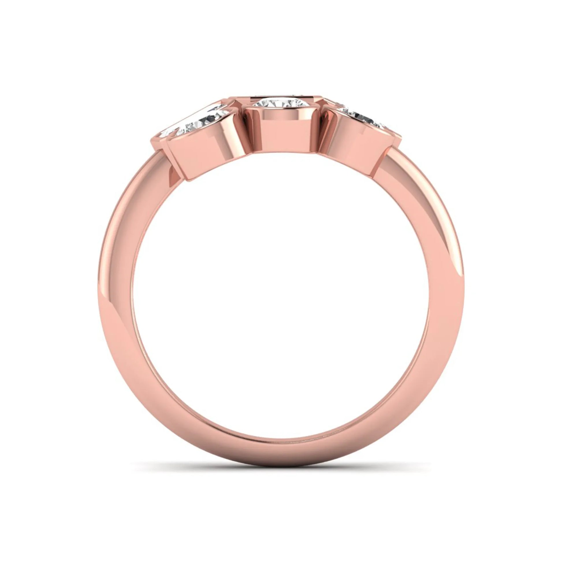 Princess Cluster Prong Set Lab Grown Diamond Engagement Ring